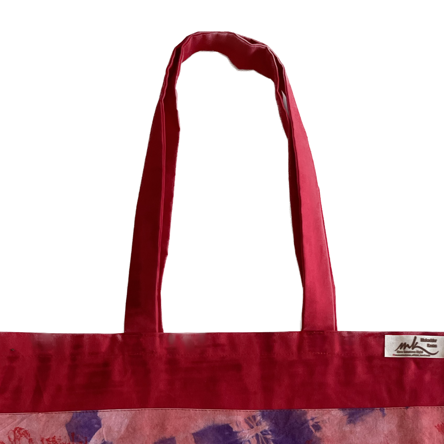 Marmeren design canvas tas in het rood