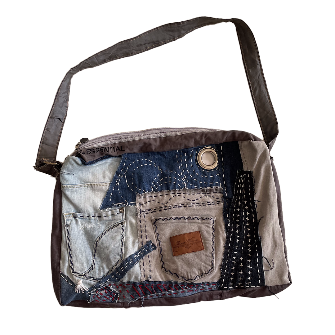 Patchword unisex laptoptas met schouderriem