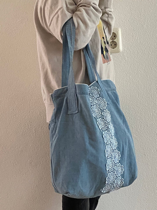 Upcyled shopper tas van jeans